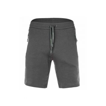Pantalni scurti de bumbac cu sur in talie si buzunare cu fermoar