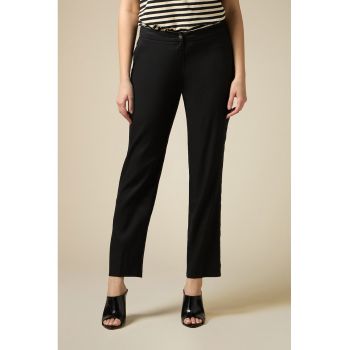 Pantaloni drepti din amestec de in