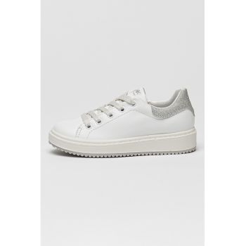 Pantofi sport din piele ecologica cu fermoar