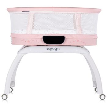Patut pentru copii Chipolino Sogno 2 in 1 pink cu leganare si cantar integrat