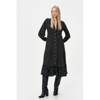 Rochie midi cu buline ieftina