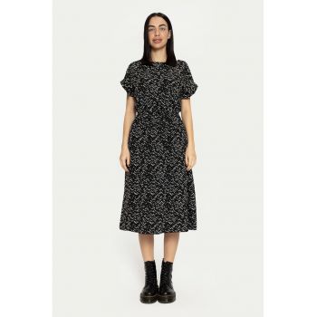 Rochie midi evazata cu buzunare laterale