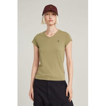 Tricou de bumbac organic cu decolteu in V Eyben