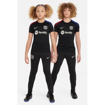 Tricou unisex cu detalii logo si garnituri contrastante pentru fotbal FCB