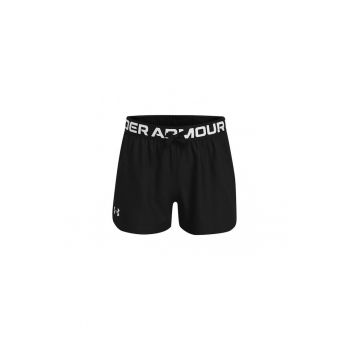 Pantaloni scurti cu banda logo pentru fete  Play Up Solid - Negru