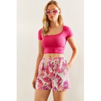 Pantaloni scurti din amestec de in