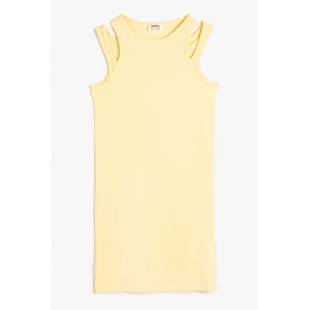 Rochie din amestec de bumbac fara maneci