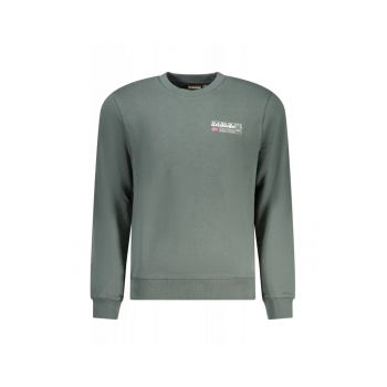 Bluza barbati cu imprimeu pe spate si logo pe fata - Regular Fit -