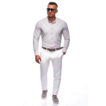 Camasa din amestec de bumbac cu model uni ieftina