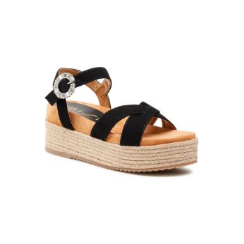 Espadrile dama -  Piele naturala - Negru - 365488