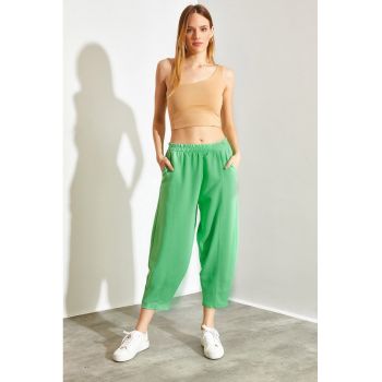 Pantaloni harem din amestec de in