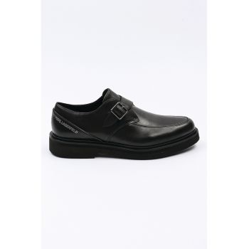 Pantofi derby din piele cu catarama