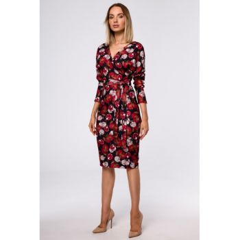 Rochie bodycon midi imprimata -