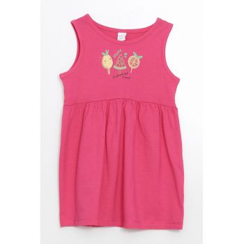 Rochie cu croiala in A si imprimeu grafic
