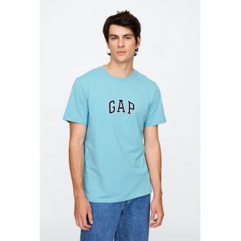 Tricou de bumbac cu logo brodat