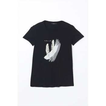 Tricou din bumbac cu design grafic