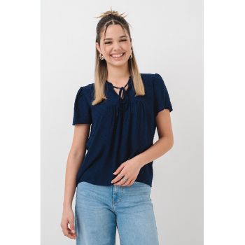 Bluza texturata cu maneci scurte Lima Life