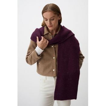 Fular din tricot cu model uni