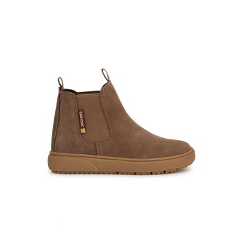 Ghete Chelsea de piele intoarsa cu segmente din material textil Theleven