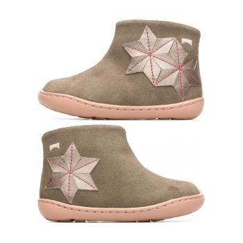 Ghete din piele intoarsa cu insertii din piele Peu Cami 185