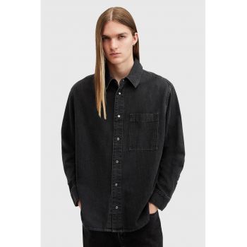 Jacheta-camasa de denim cu buzunar pe piept de firma originala