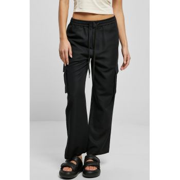 Pantaloni cargo cu croiala ampla si snur de ajustare