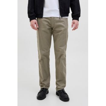 Pantaloni din amestec de in cu snur de ajustare