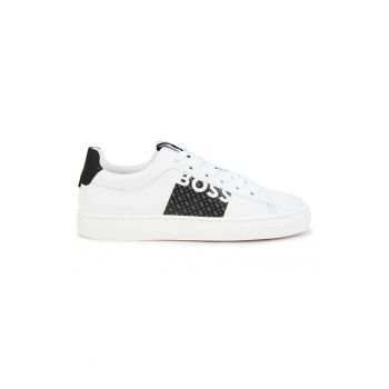 Pantofi sport de piele cu imprimeu logo