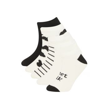 Set de sosete pana la glezna cu diverse modele - 5 perechi