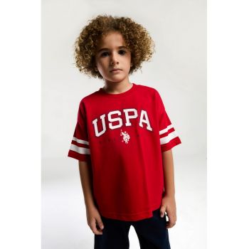 Set de tricou de bumbac si pantaloni scurti cu buzunare laterale