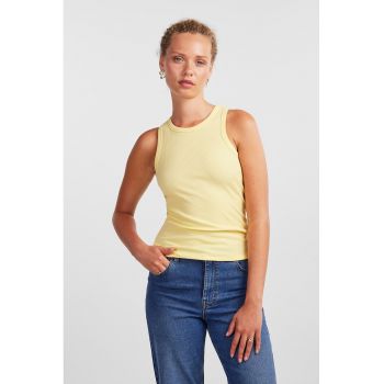 Top slim fit din amestec de bumbac organic