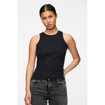 Top slim fit din amestec de bumbac organic