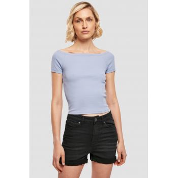 Tricou crop cu decolteu rotund