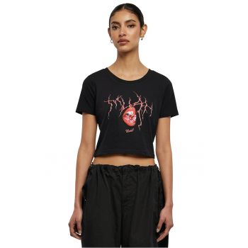 Tricou crop unisex cu imprimeu grafic