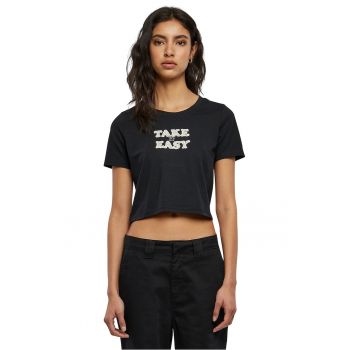 Tricou crop unisex cu imprimeu text