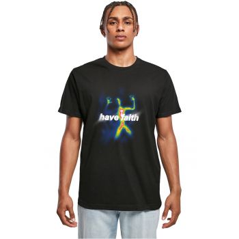 Tricou cu decolteu la baza gatului si imprimeu