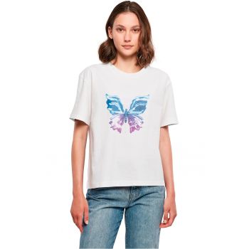 Tricou cu imprimeu fluture pe partea din fata