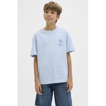 Tricou cu maneci cazute si imprimeu
