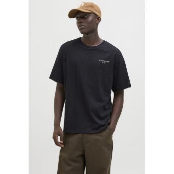 Tricou de bumbac cu imprimeu grafic pe spate