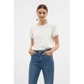 Tricou de bumbac organic cu buzunar pe piept