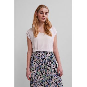 Tricou uni cu decolteu rotund