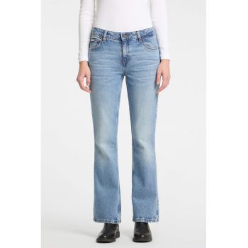 Blugi bootcut cu talie joasa