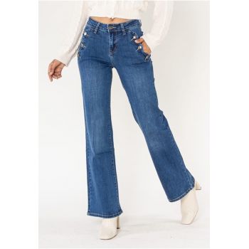 Blugi Dama Evazati  Albastri P195-5 16804