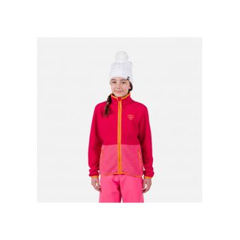 Bluza sport  Alltrack fleece - cu fermoar - pentru juniori - rozwqeeq