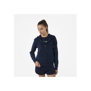 Bluza sport dama  Logo sweat cu fermoar - albastru inchis