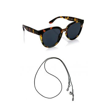 Ochelari de soare butterfly unisex cu lant