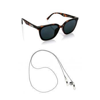 Ochelari de soare patrati unisex cu lant