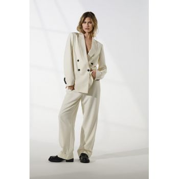 Pantaloni uni cu croiala ampla Casey