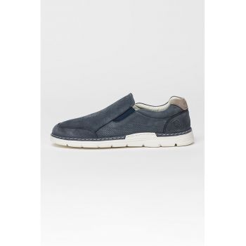 Pantofi loafer de piele nabuc Gino