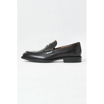 Pantofi loafer din piele cu varf rotunjit